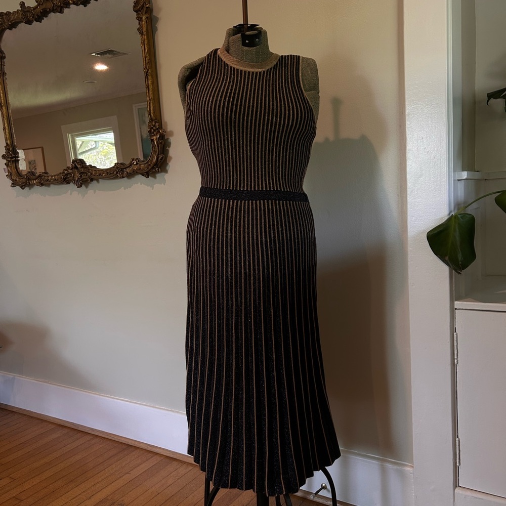 Banana Republic Black Sheath Midi Dress